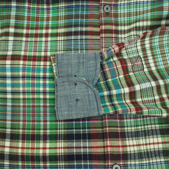 New Tommy Bahama Fore-Shore Flannel Shirt Mens Large Green Plaid Button Down - Picture 4 of 5